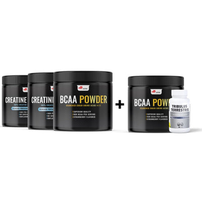 2x CREATINE MONOHYDRATE + BCAA + gift BCAA + Tribulus Terrestris