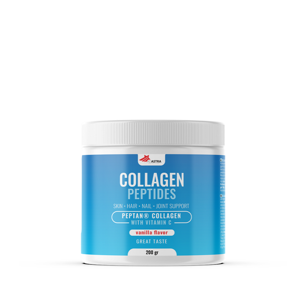 COLLAGEN PEPTIDES - nutritional supplement in powder with collagen peptides and vitamin C, intended for maintaining the health of the skin, joints, muscles and bones.