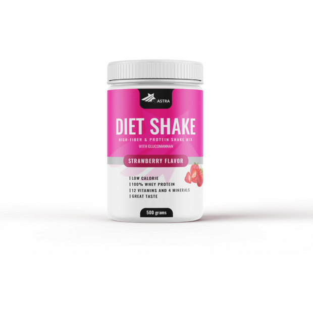 Diet Shake with strawberry flavor - meal replacement for weight management