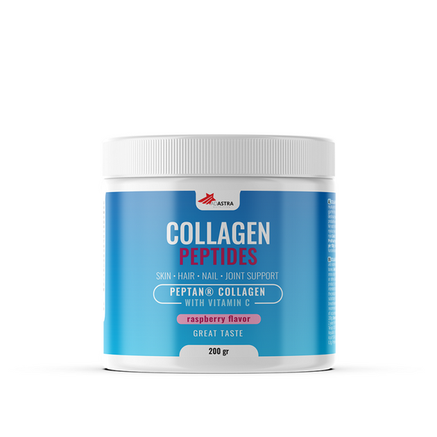 COLLAGEN PEPTIDES with raspberry flavor - dietary supplement powder wi ...